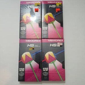 Blank Memorex HS 120 VHS Tapes x4 New